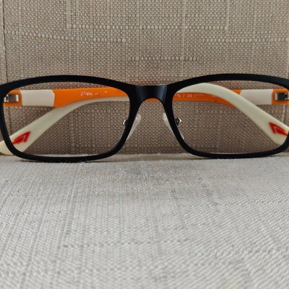 Men Eyeglasses Multi Color Frame Black/Orange Tone Glasses 52[]16 140 - Picture 4 of 9
